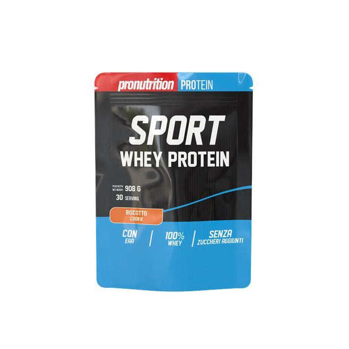 Pronutrition Sport Whey Protein 908g Biscotto Proteine Concentrate per Massa e Recupero