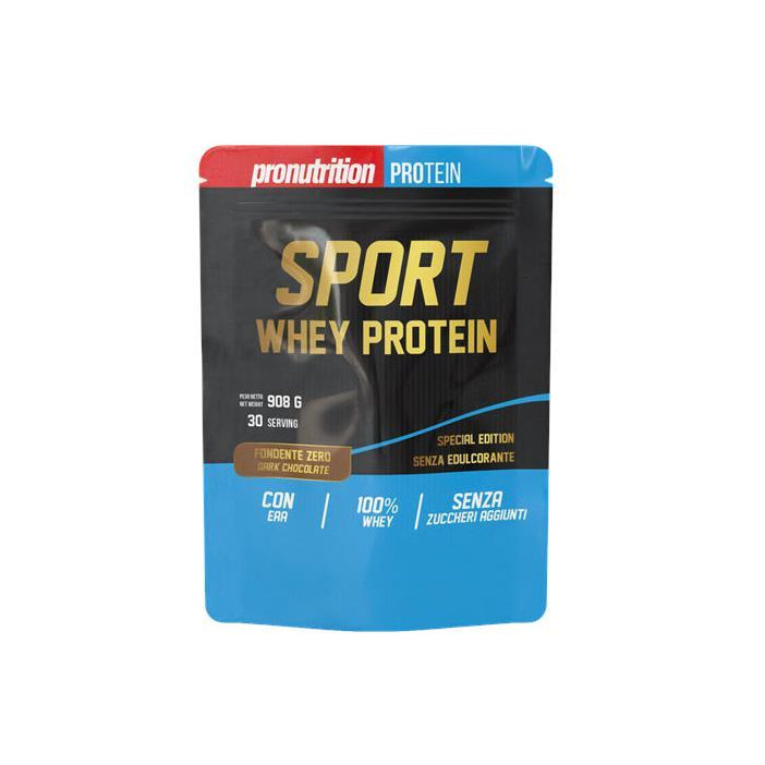 Pronutrition Sport Whey Protein 908g Fondente Zero Proteine Concentrate per Massa e Recupero