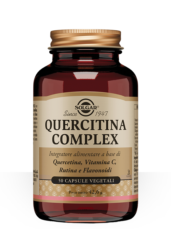 Solgar Quercitina Complex 50 Capsule Vegetali con Quercitina e Vitamina C per sistema immunitario