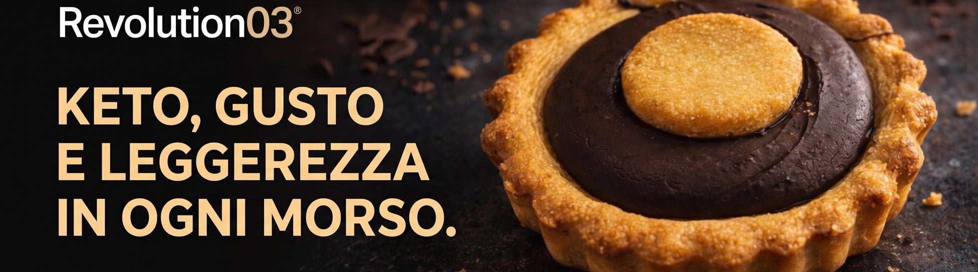 Revolution03 Revo Crostatina Nellina 70g Crostatina Keto Senza Zuccheri per Colazione o Spuntino Keto - banner