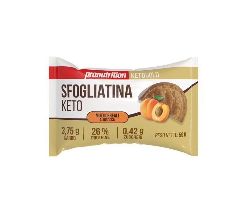 Pronutrition Sfogliatina Keto Multicereali 50g Albicocca per Colazione Keto