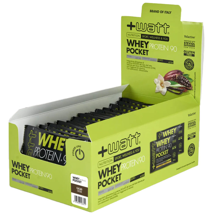 +Watt Whey Protein 90 25g Vaniglia Proteine Isolate in Polvere al 90% con vitamine