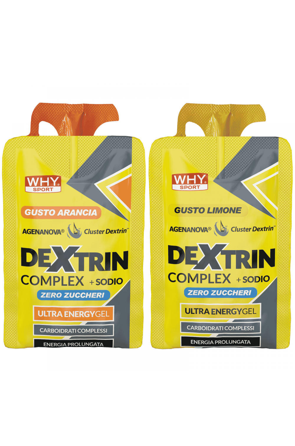 Why Sport Dextrin Complex +Sodio 65ml Limone Gel Energetico a base di Maltodestrine e Ciclodestrine per Prestazioni Endurance