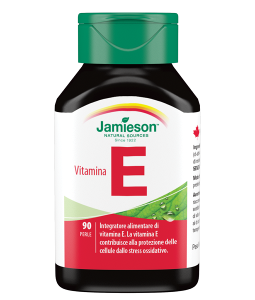 Jamieson Vitamina E 90 Perle Softgels Antiossidante Completamente Naturale
