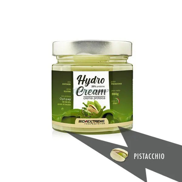 Bio Extreme Hydro Cream 25% 380g Pistacchio Crema Spalmabile Proteica Idrolizzata Senza Zuccheri