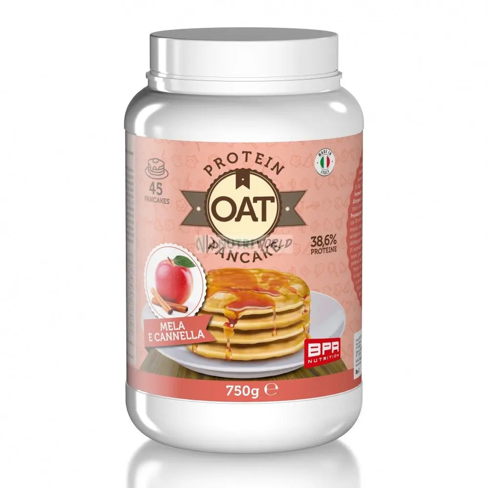 Bpr Nutrition Oat Protein Pancake 750 g Mela Cannella in Polvere con Farina d'Avena per Colazione o Snack