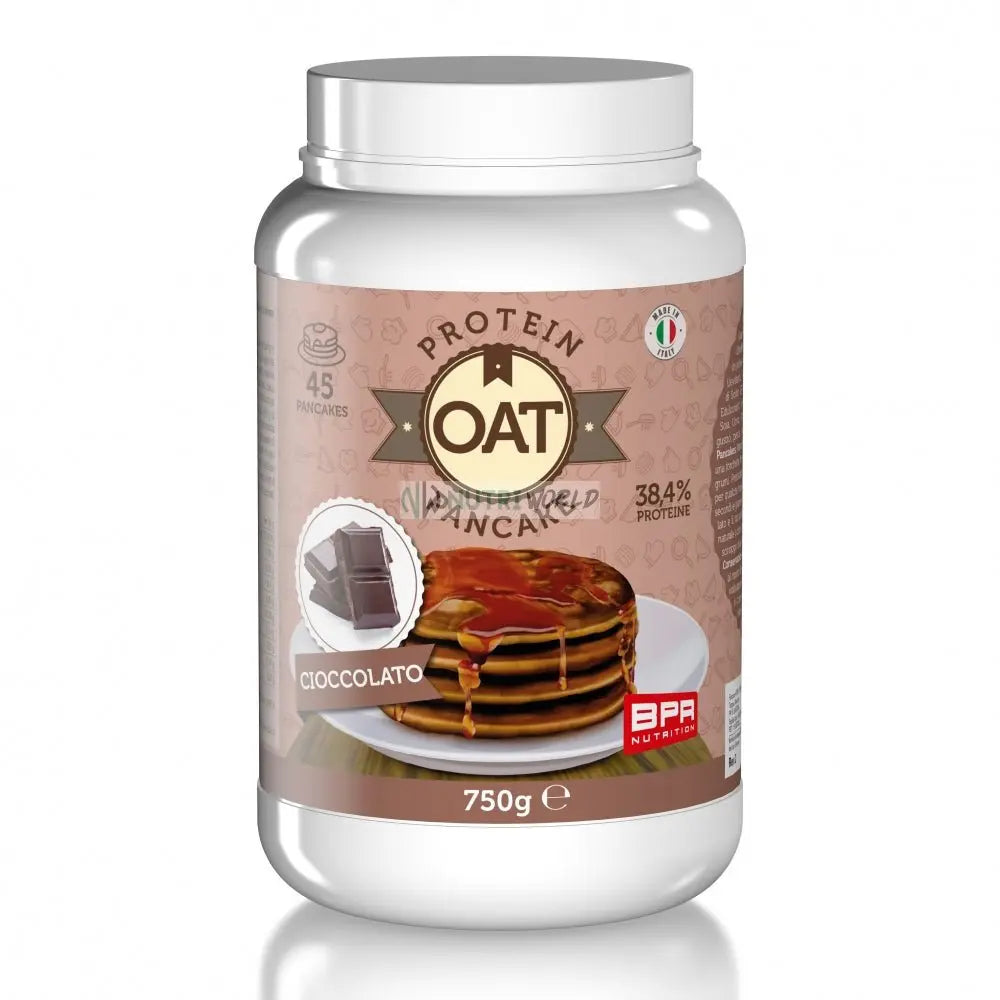 Bpr Nutrition Oat Protein Pancake Cioccolato 750 g in Polvere con Farina d'Avena per Colazione o Snack
