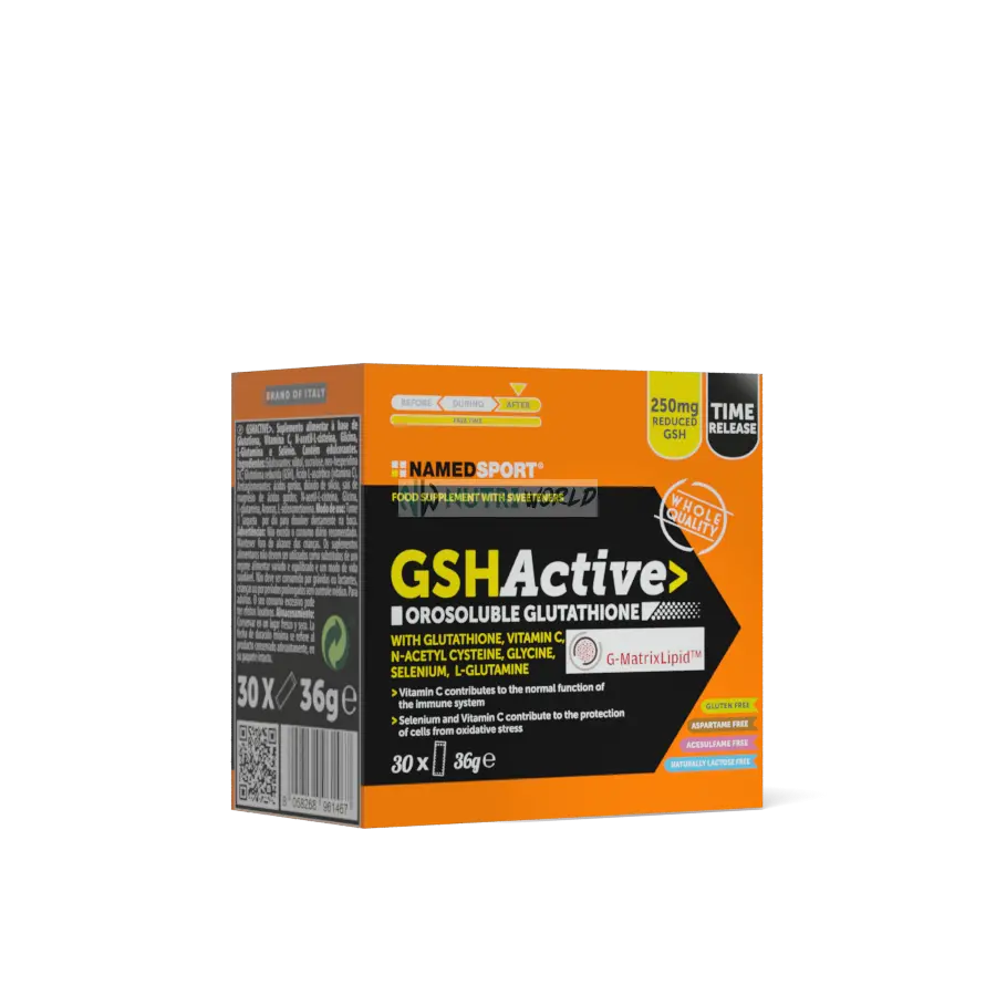 Named Sport Gsh Active 30 Sacchetti Orosolubili in Polvere Antiossidante Naturale Glutatione