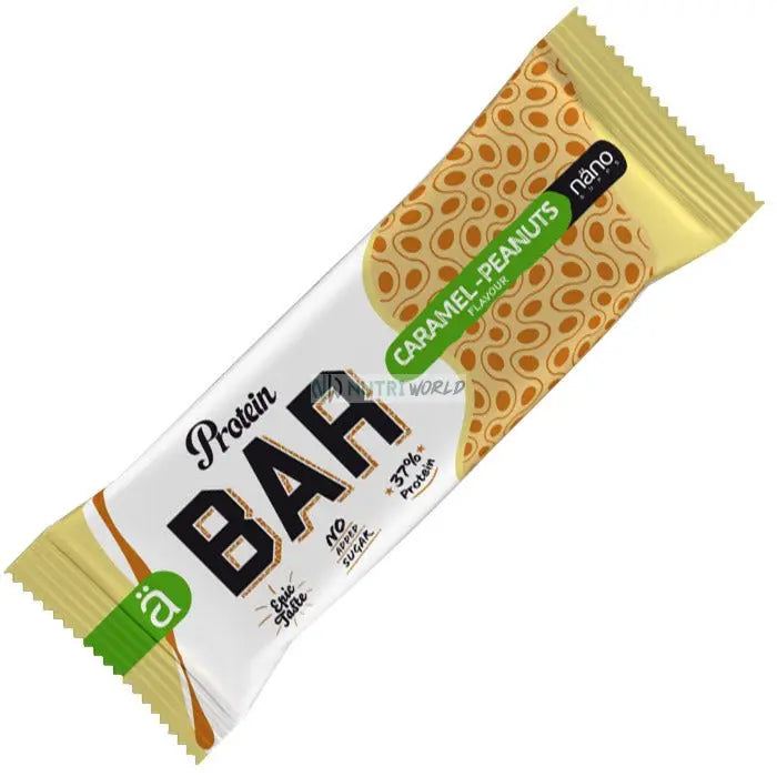 Nano Supps Protein Bar 55 g Caramel Peanuts Barretta Proteica con Ridotti Zuccheri e Grassi