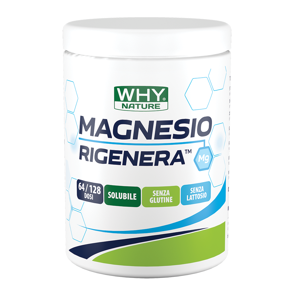 Why Nature Magnesio Rigenera 300g Magnesio Citrato in Polvere per Energia e Recupero