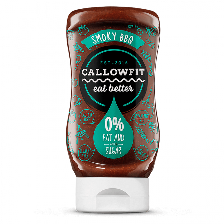 Callowfit Smoky BBQ Salsa Zero 300ml Condimento Senza Zuccheri e Grassi
