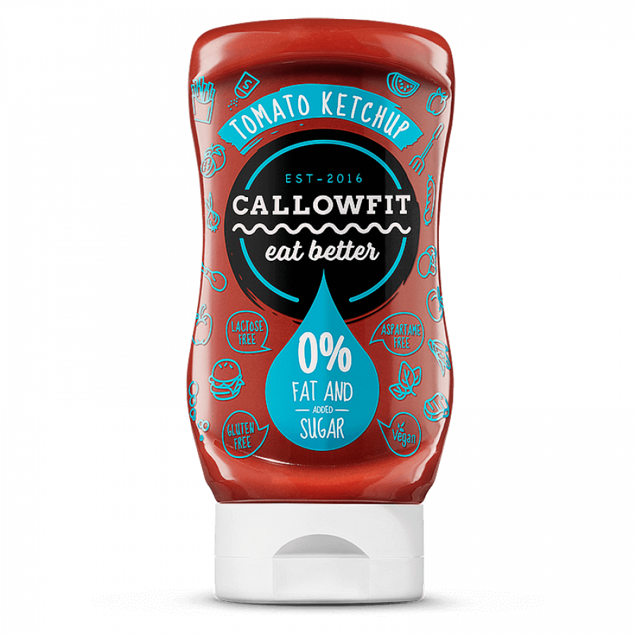 Callowfit Tomato Ketchup 300ml Salsa Zero Condimento Senza Zuccheri e Grassi