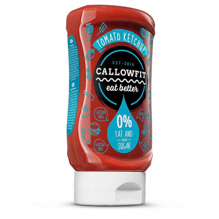Callowfit Tomato Ketchup 300ml Salsa Zero Condimento Senza Zuccheri e Grassi