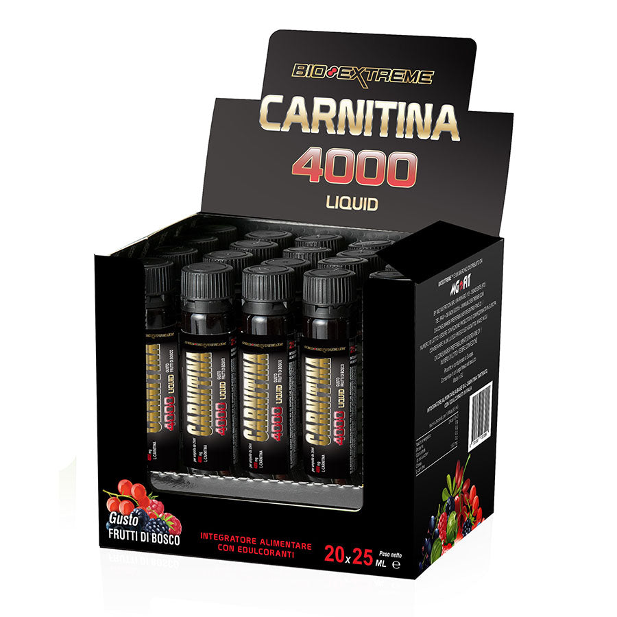 Bio Extreme Carnitina Liquid 4000 25 ml per Energia Endurance e Gestione del Peso