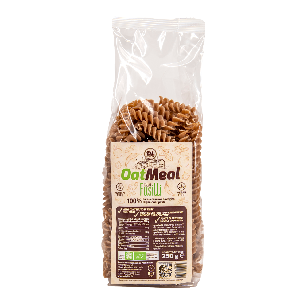 Daily Life OatMeal Pasta 250g con Farina di Avena Proteica Senza Glutine Made in Italy